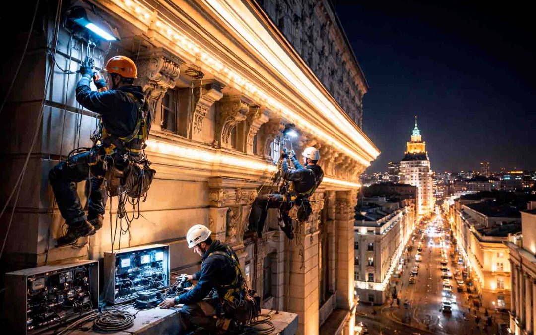 Архитектурная подсветка зданий в Екатеринбурге