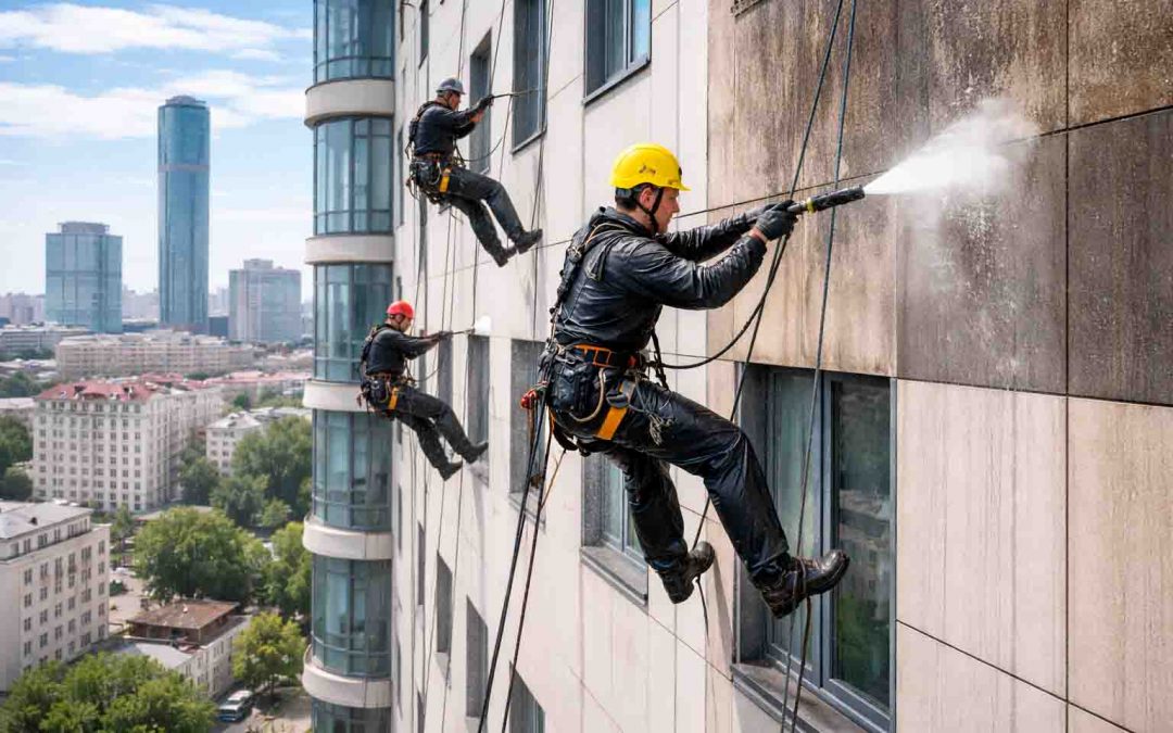 Гидроструйная очистка фасадов и крыш в Екатеринбурге