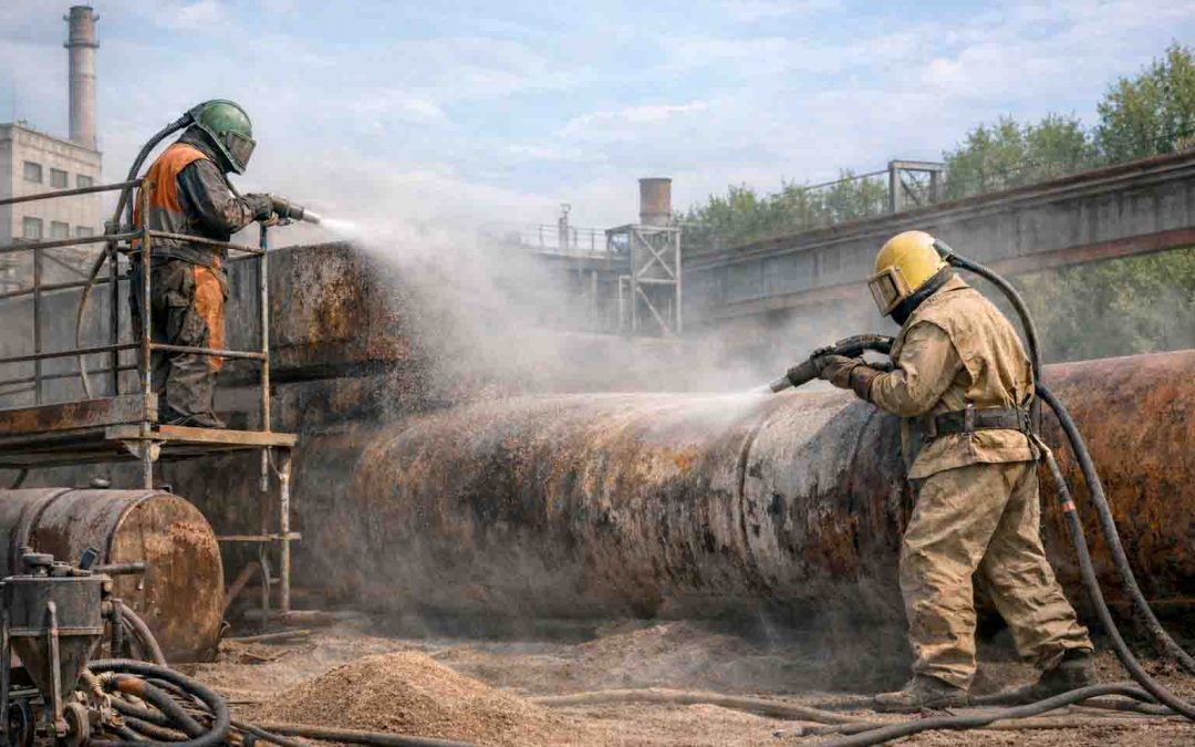 Нюансы пескоструйной очистки промышленных объектов
