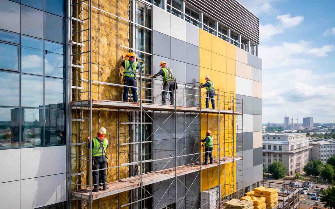 Вентилируемый фасад под ключ в Екатеринбурге — монтаж